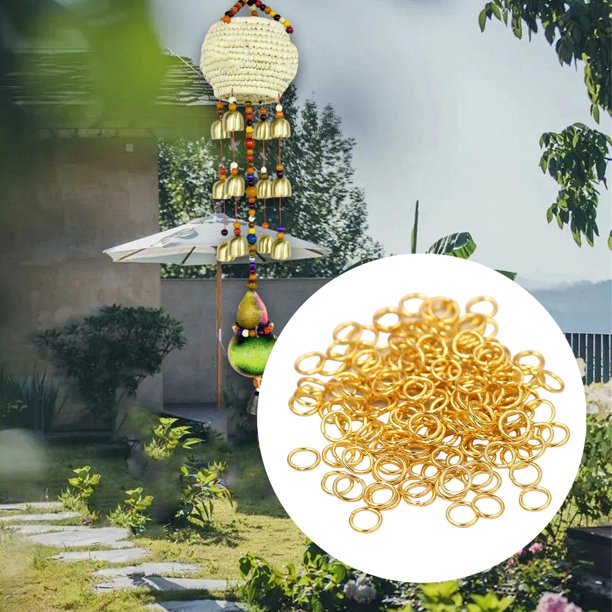 Cuentas espaciadoras de oro Yinane 6 mm manualidades DIY para collares 100 anillos de salto