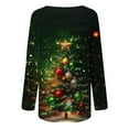 thumbnail image 5 of Craaazy Sweatshirts For Women Christmas Round Neck Shirts Christmas Trees With Lights Printed Shirts Casual Long Sleeve Pullover Gifts, 5 of 5