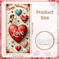 thumbnail image 2 of Cupid Themed Valentine Banner Heart-shaped Love Display Red Color Romantic Heart Backdrop for Valentine's Day Party Romantic Date Wedding Anniversary, 2 of 9