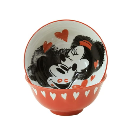 Mickey and Minnie Love and Kisses 6in Tidbit Bowl