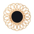 thumbnail image 2 of Espejo de ratán montado en la pared, espejo de ratán redondo nórdico tejido a mano, espejo de ratán circular, decoración construida para durar, 2 of 8