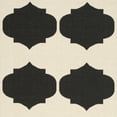 thumbnail image 3 of SAFAVIEH Courtyard Elwyn Geometric Indoor/Outdoor Area Rug, Beige/Black, 5'3" x 7'7", 3 of 4