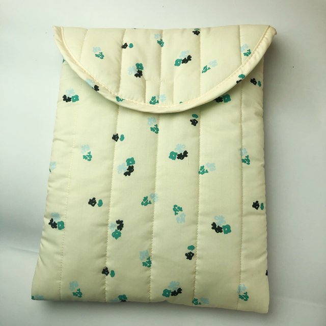 Bolsa para portátil de algodón bordada de doble cara, ligera, para niñas