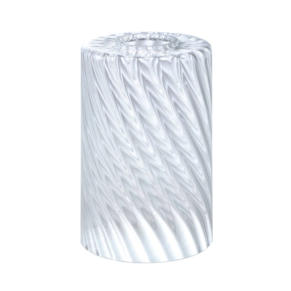 Aspen Creative 23654-60-1, Clear Swirl Replacement Glass Shade, Fitter: 43mm, 3-7/8" D x 6-1/2" H