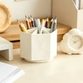 thumbnail image 6 of CuiLiyq 360° Rotating Pen Holder, Plastic Desk Organizer with 6 Compartments, for Office, College, Home Stationery Storage, 6 of 6