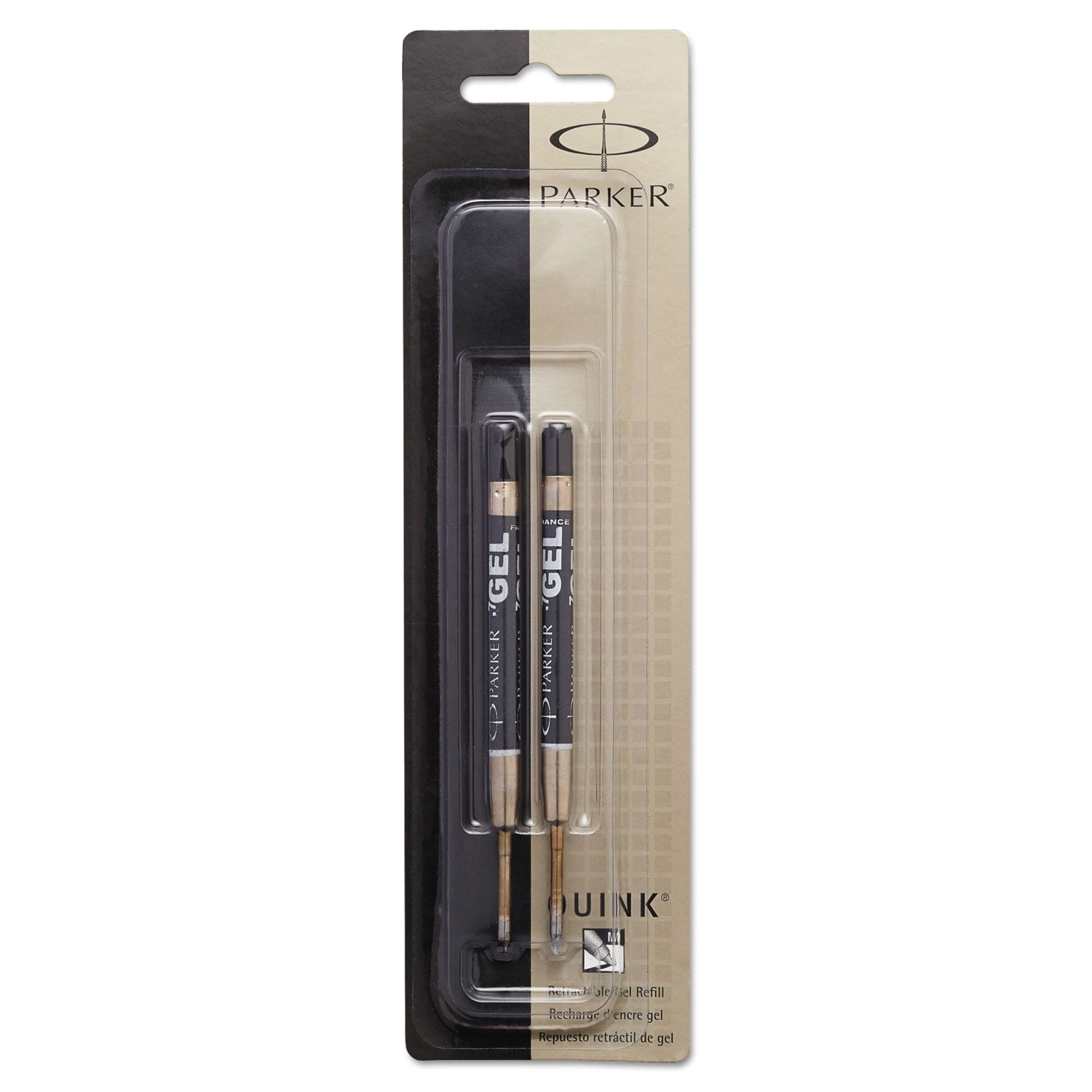 Parker Pen Rollerball Refill x 6 in Black Medium Tip 