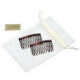 thumbnail image 4 of Camila Paris CP3108 French Hair Side Comb, Small, Curved White French Twist Hair Combs Decorative, Strong Hold Hair Clips for Women Bun Chignon Up-Do Styling Girls Hair Accessories, Made in France, 4 of 60