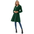 thumbnail image 3 of FUNING Women's Fashion Trench Coat Notch Lapel Double Breasted Thick A Line Pea Coats Jacket with Pockets(S-2XL), 3 of 6