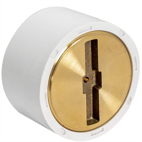 EZ-FLO 15336 Nettoyage avec Bouchon en Laiton, Blanc