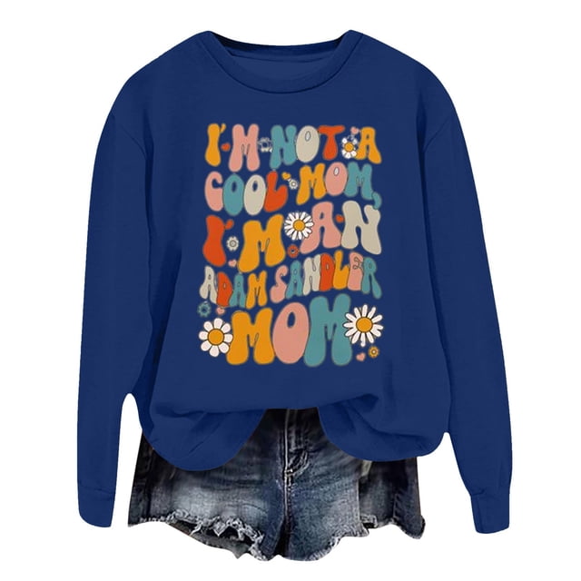 WEAIXIMIUNG Chandails en Molleton Personnalisés Design pour Femmes Chandail à Capuche Imprimé Lettre Col Rond pour Automne & Hiver