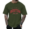 thumbnail image 2 of Men Blouses Long Shirt Men Athletic Shirt Short Sleeve Tops for Summer 9 10 Work Out Shirts Tees Shirts with Tan Loose Tee Raglan Long Sleeve Men's Summer Graphic T Green S, 2 of 4