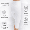 thumbnail image 4 of Farmacell Women's High-Waisted Capri Leggings, Anti-cellulite Massaging, Made in Italy, Cod. 123, 4 of 11