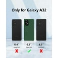 thumbnail image 6 of 【3 in 1 for Samsung Galaxy A32 5G case, with 2 Pack Screen Protector, Camera Protection，Liquid Silicone Slim Shockproof Protective Phone Case 6.5inch [Microfiber Lining] (Alpine Green), 6 of 11