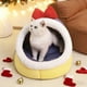 thumbnail image 5 of pstuiky Cama para gatos de invierno, cálida, tipo saco de dormir semicerrado, brinda una sensación de seguridad. También sirve como casita para mascotas o cama para perros, ideal para el invierno., 5 of 6