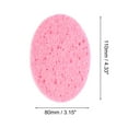 thumbnail image 3 of Unique Bargains 1 Pc Reusable Facial Sponges Oval for Removing Dirt 4.33"x3.15"x0.31" Pink, 3 of 6