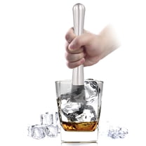 FACEGA 8" Stainless Steel Drink Muddler Cocktail Muddler for Home Bar,Silver