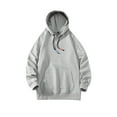 thumbnail image 1 of Avamo Mens Leisure Pullover Plain Sport With Pocket Light Grey L, 1 of 3