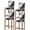Black, variant on Marble Black Bar Stool Covers Set of 4, Abstract Gold White Brick Stone Motif Stretch Washable Bar Chair Covers with Backs, Removable Pub Counter Height Chair Cover for Kitchen Dining Room Cafe