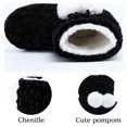thumbnail image 4 of LORDFON Women's Chenille knitted House Slippers with Cute Pom Poms,Cozy Winter Warm Plush Lining Womens Boot Slippers Memory Foam Indoor Shoes, 4 of 7