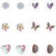 thumbnail image 2 of Juego de 6 pares de pendientes hipoalergénicos para niña, color caramelo, juego de pendientes bonitos, 2 of 6