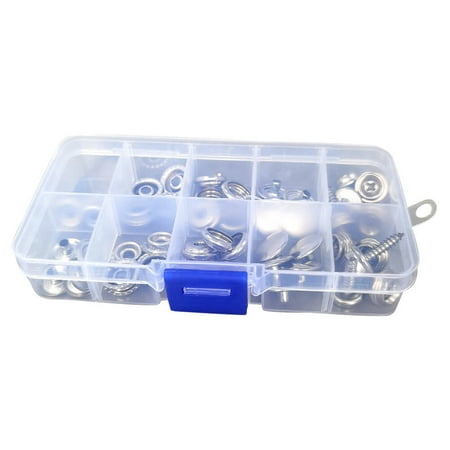 3 Boxes Screw Snap Button Tent Stainless Buttons Canvas Kit Tools Yacht Repairing Supplies Screws Tents