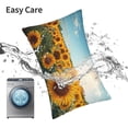 thumbnail image 5 of Rateoe Sunlit Sunflower Field Pattern Decorative Pillow Case,Throw Pillow Covers,Plush Pillow Cover,Soft Pillow Case,Velvet Pillow Case-20"x30", 5 of 5