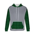 thumbnail image 5 of Lorytime Oversized&nbsp;hoodies&nbsp;for&nbsp;men Plaid Fleece Streetwear Sweatshirt Long Sleeve Drawstring Pullover with Pocket Tops, 5 of 5