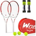 thumbnail image 7 of Pro Tennis Racket for Adults, 2 Player 27 inch Speed Tennis Racquet Acceptable for Beginner and Professional with 3 Tennis Balls, 2 Vibration Dampes, 2 Overgrips, Tennis Bag, 7 of 7