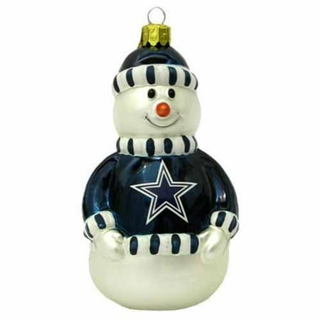 dallas cowboys blown glass snowman christmas tree ornament dallas christmas tree pickup
