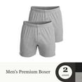 thumbnail image 4 of Stanfield's Men's 2 Pack Premium Cotton Knit Boxer Underwear, 4 of 9