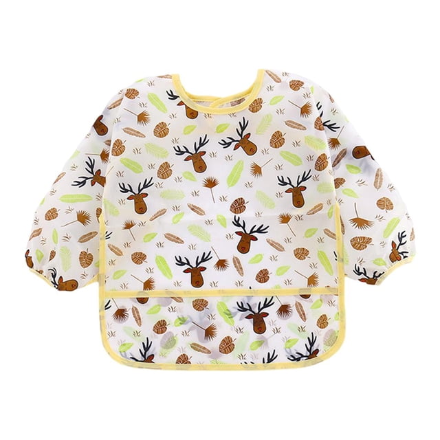 Babero de Alimentación Zulema Babero de Silicona Impermeable Alce Amarillo