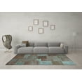 thumbnail image 3 of Ahgly Company Indoor Rectangle Patchwork Light Blue Transitional Area Rugs, 8' x 12', 3 of 4
