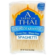 A Taste of Thai Thin Spaghetti Cut Rice Noodles, 1 Pound -- 6 per case.