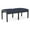 Castillo Batik Blue, variant on Lenox Wood Reception Waiting Room 18" 2-Seat Bench / Black Wood / Blue