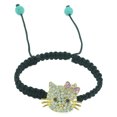 thumbnail image 2 of Hello Kitty Bracelet-Fashionable, Bling, Rhinestone Crystal,  Charm, Macramé, Shamballa Style, Adjustable, Pull-Tied Bracelet, Handmade, Women, Girls, Flower Girls, Children, 2 of 3