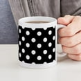 thumbnail image 4 of CafePress - Black And White Polka Dots Pattern Mug - 11 oz Ceramic Mug - Novelty Coffee Tea Cup, 4 of 4
