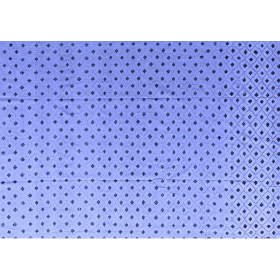 Ahgly Company Indoor Rectangle Solid Blue Modern Area Rugs, 8' x 10'