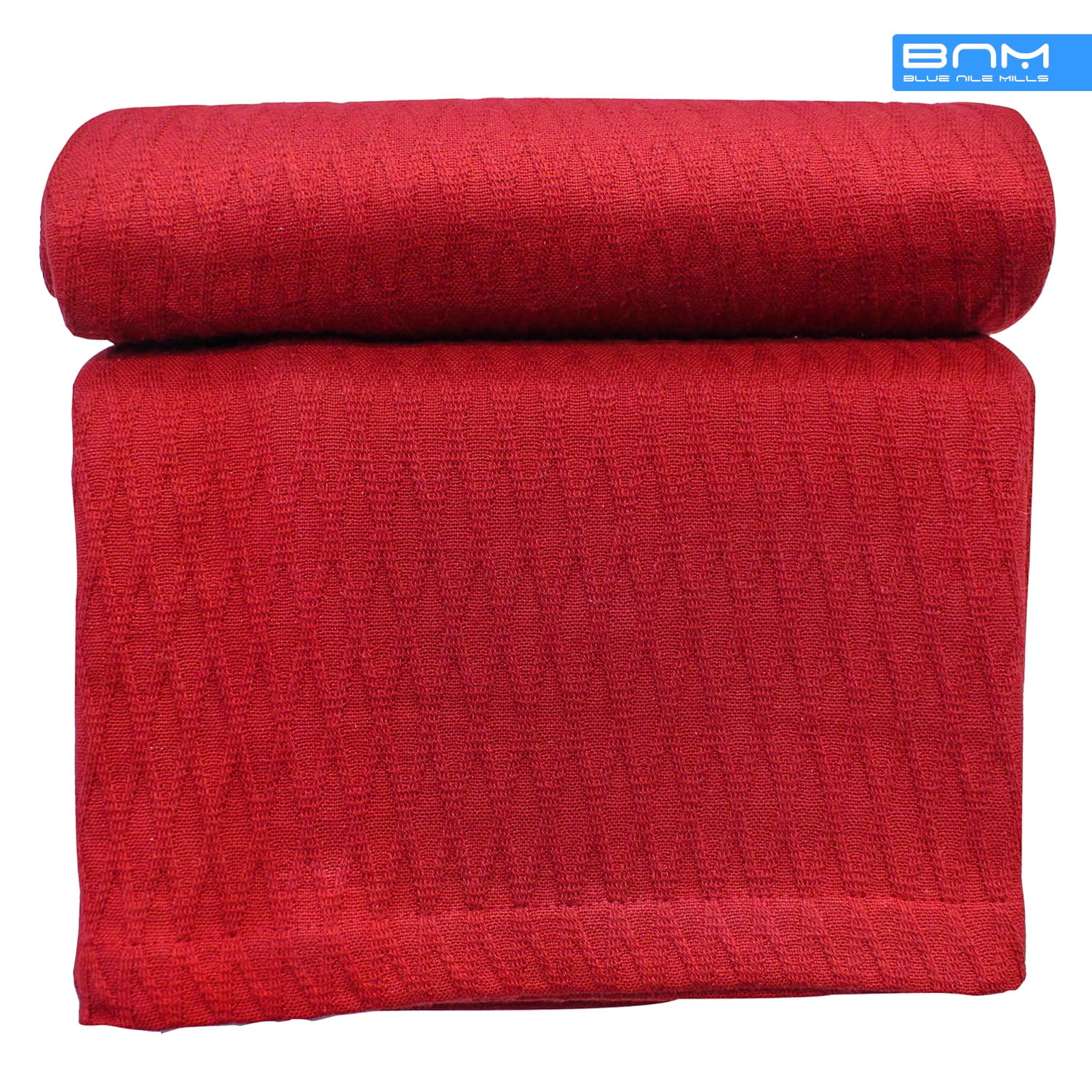 Diamond Full/Queen Cotton Blanket, lightweight summer blanket, Burgundy
