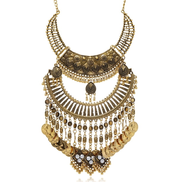 Sonducket Gargantilla de cuello grande Vintage, fiesta de vacaciones, aniversario, cumpleaños, boda, compromiso, trabajo, citas, joyería Ropa, zapatos y accesorios Miscelánea Oro antiguo Sonducket AP014597-02