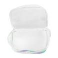 thumbnail image 4 of 1 Pc Women Portable Square Makeup Bag for Vacation Camping Business Travel White, 4 of 4