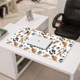 thumbnail image 3 of Long Mouse Pads for Desk,Corgi Dog and Footprints Desk Mats on Top Of Desks, Desk Mouse Pad Extra Large with 3mm Non-Slip Base and Stitched Edge for Gaming,Office,Work,Home 31.5"x15.7", 3 of 6