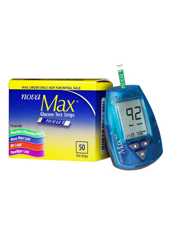 Nova Max Combo - 1 Nova Max Meter and 1 Nova Max Test Strip Box of 50