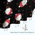 thumbnail image 6 of Black Christmas Santa Pattern Shower Curtain 36"x72" ,Bathroom Decorative Shower Curtains Set with 12 Hooks,Modern Waterproof Washable Shower Curtain, 6 of 6