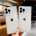 thumbnail image 3 of Para iPhone 14 Pro Max Funda de lujo ultrafina transparente armadura a prueba de golpes cubierta trasera para iPhone 16 15 Pro Max 13 12 11 XR XS 7Plus, 3 of 4