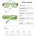 thumbnail image 2 of Gafas de sol de moda europeas y americanas con montura cuadrada para mujer, hechas de PC y HD, 2 of 5