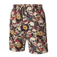 thumbnail image 4 of Pofeuu rock Skull record artist Prin Men's Swim Trunks Quick Dry Bathing Suit Swimming Board Shorts Mesh Lining Beach Swimwear-3X-Large, 4 of 6