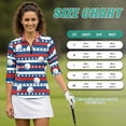 thumbnail image 7 of Binienty Patriotic Women Sport Cloth Golf Tennis Shirts 3/4 Sleeve Sport Shirts Soft and Comfortable Lightweight with Collar Shirt Fit Plain for Golf,Tennis,Running,Gym, 7 of 7