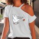 thumbnail image 2 of Camiseta suave y ligera de manga corta a la moda para ir de compras, viajar, senderismo XL Yuyangstore Camiseta para mujer, 2 of 8