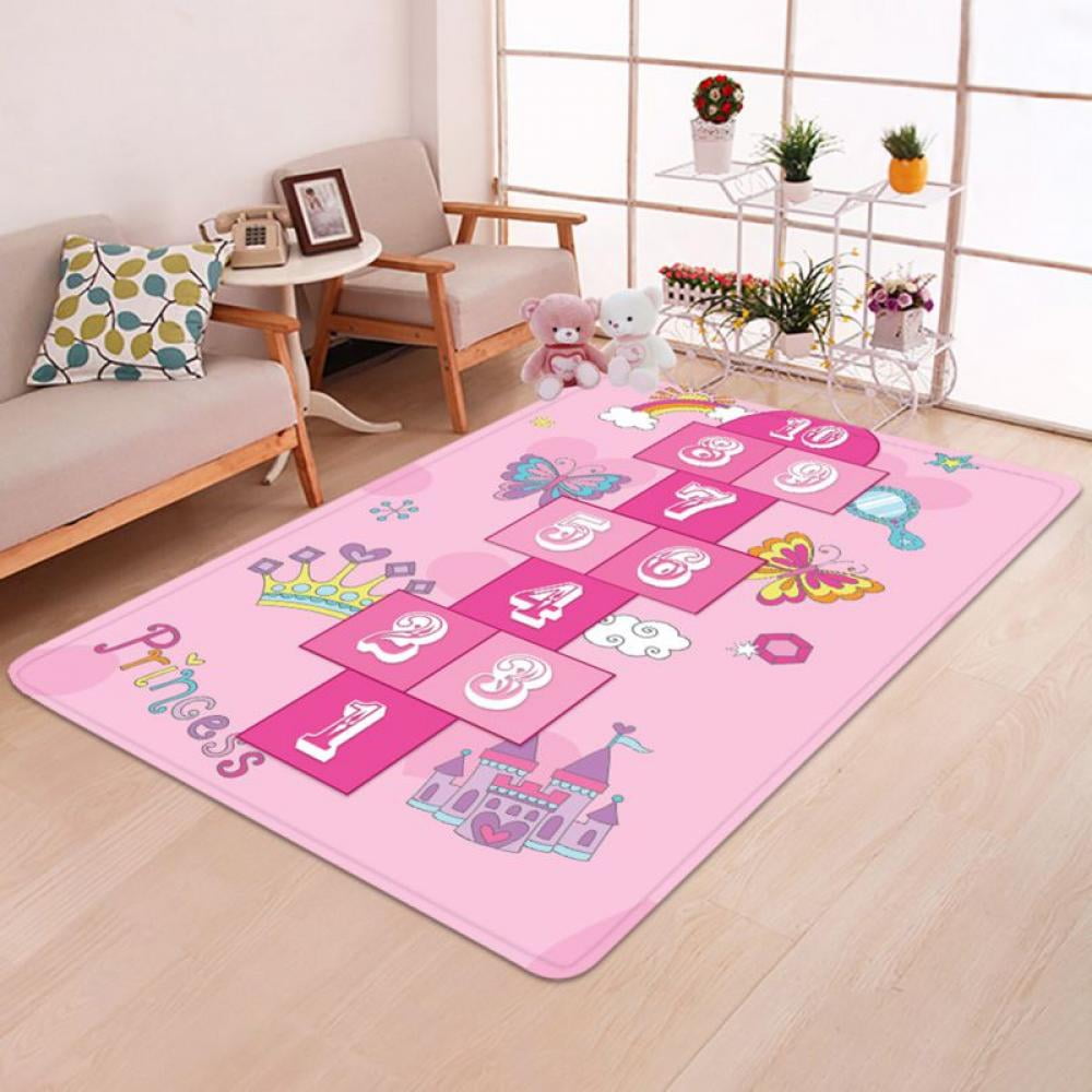 Number rugs bedside blanket kids room rug Cartoon hopscotch floor mat 