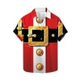 thumbnail image 5 of JURANMO Men's Funny Christmas Shirts Short Sleeve Button Up Vacation Bowling Shirt Xmas Novelty Graphic Print Blouse Tops Red XXXXL Daily Deals Clearance, 5 of 7